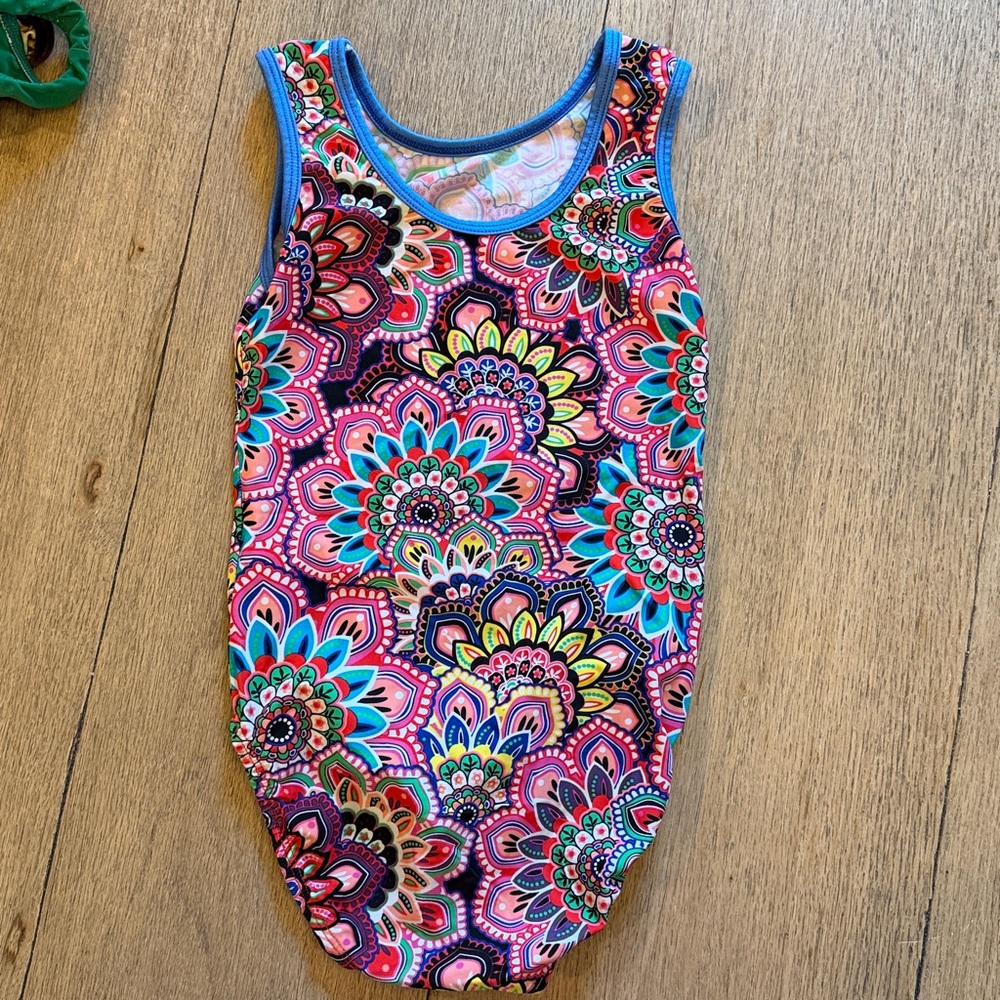 Colorful Floral Paisley Leotard - Picture 4 of 4